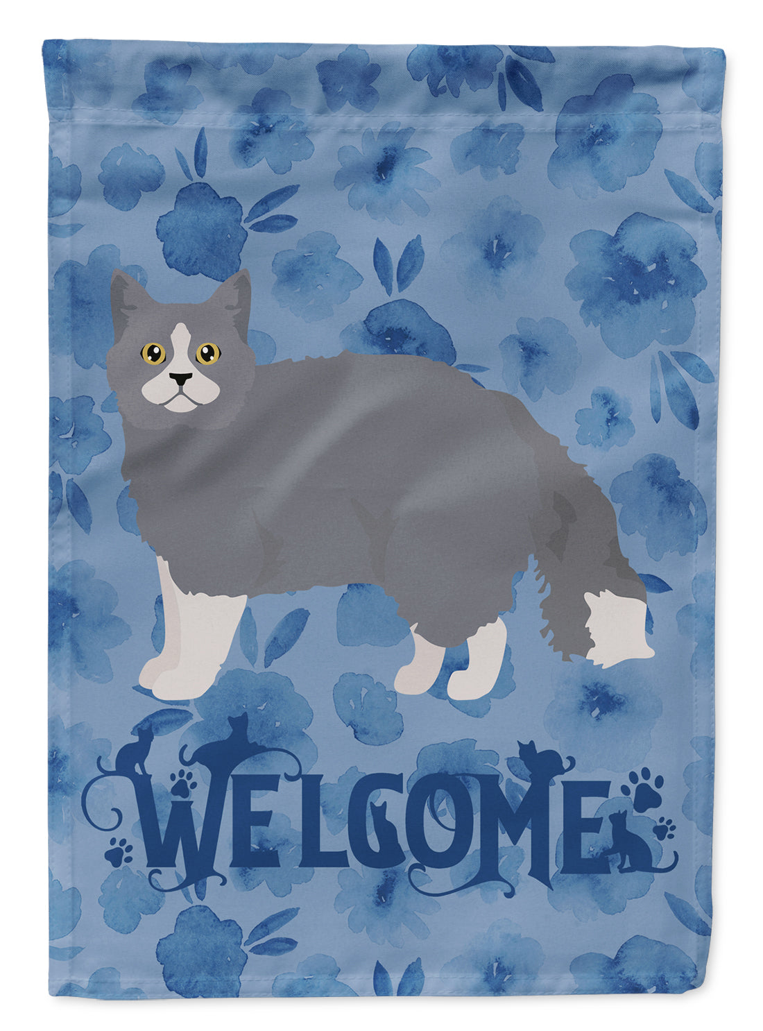 Selkirk Rex #1 Cat Welcome Flag Garden Size CK4973GF  the-store.com.