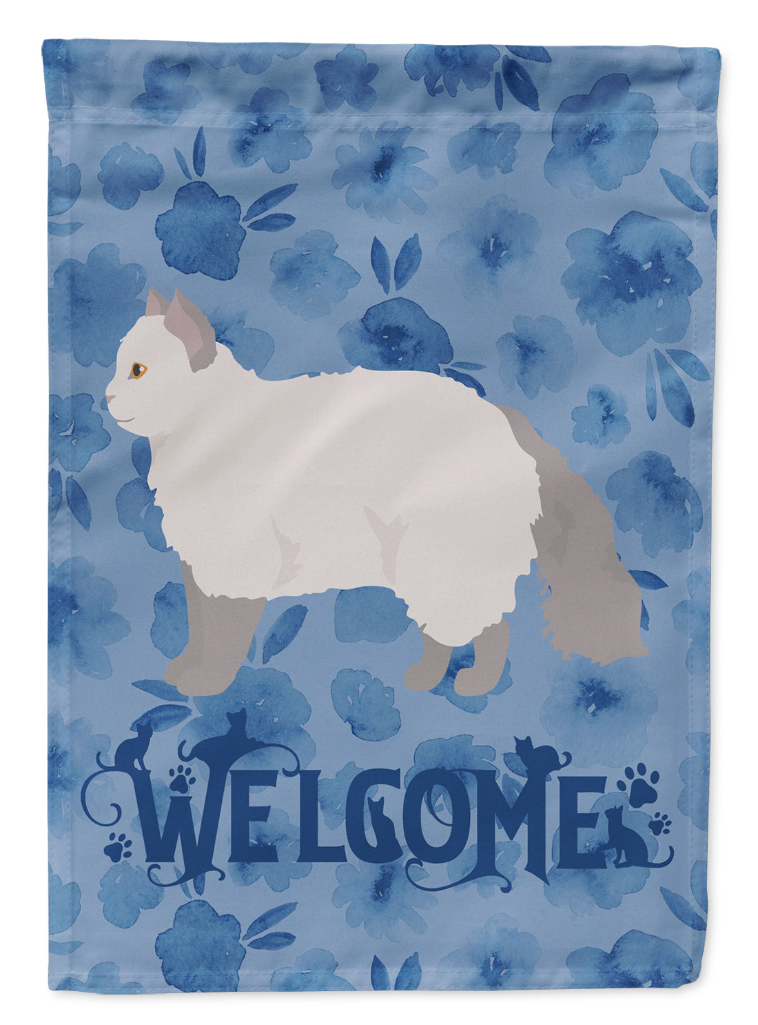 Selkirk Rex #2 Cat Welcome Flag Garden Size CK4974GF  the-store.com.