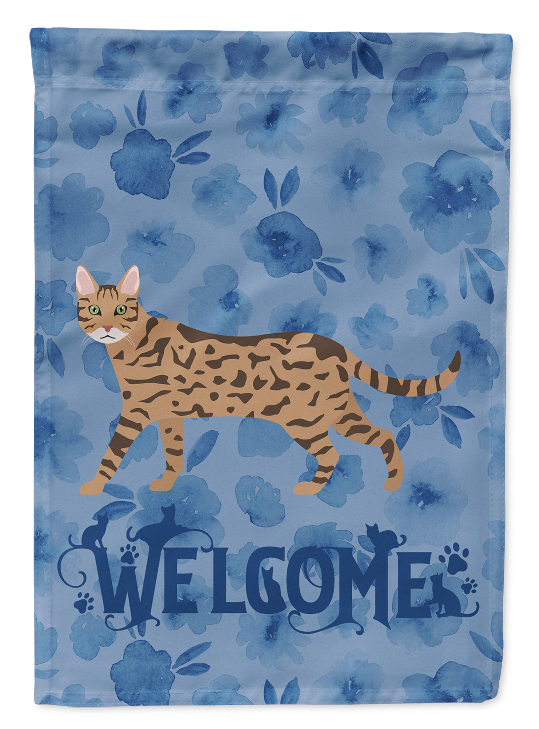 Serengeti Cat Welcome Flag Canvas House Size CK4975CHF  the-store.com.