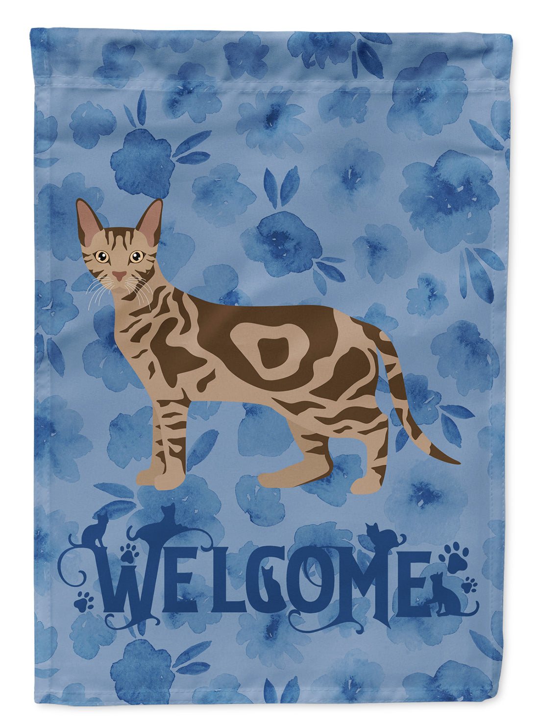 Sokoke Cat Welcome Flag Garden Size CK4986GF  the-store.com.