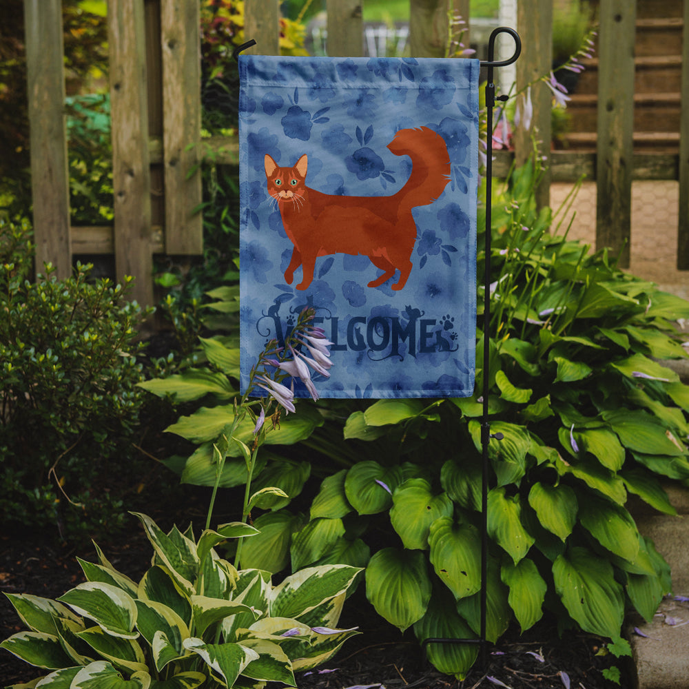 Somali Cat Welcome Flag Garden Size CK4988GF  the-store.com.