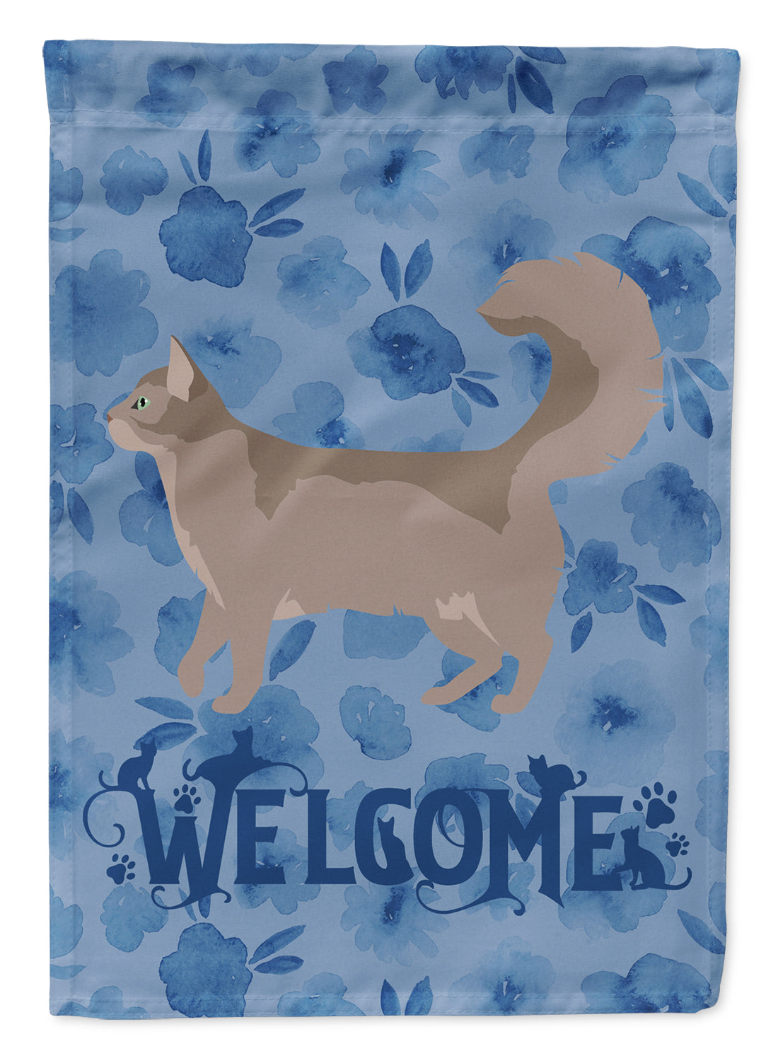 Somali #2 Cat Welcome Flag Garden Size CK4989GF  the-store.com.