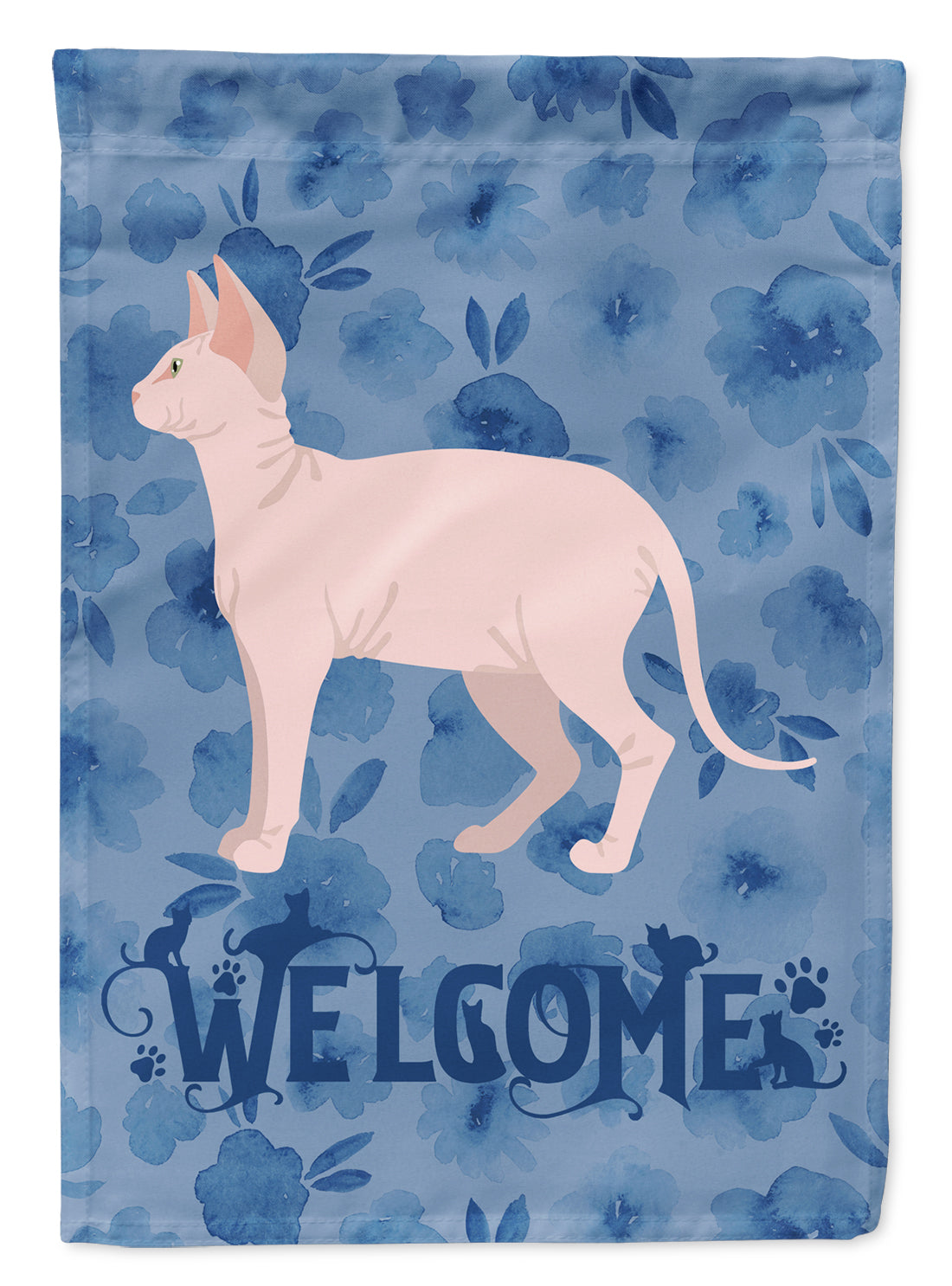 Sphynx Cat Welcome Flag Garden Size CK4990GF  the-store.com.