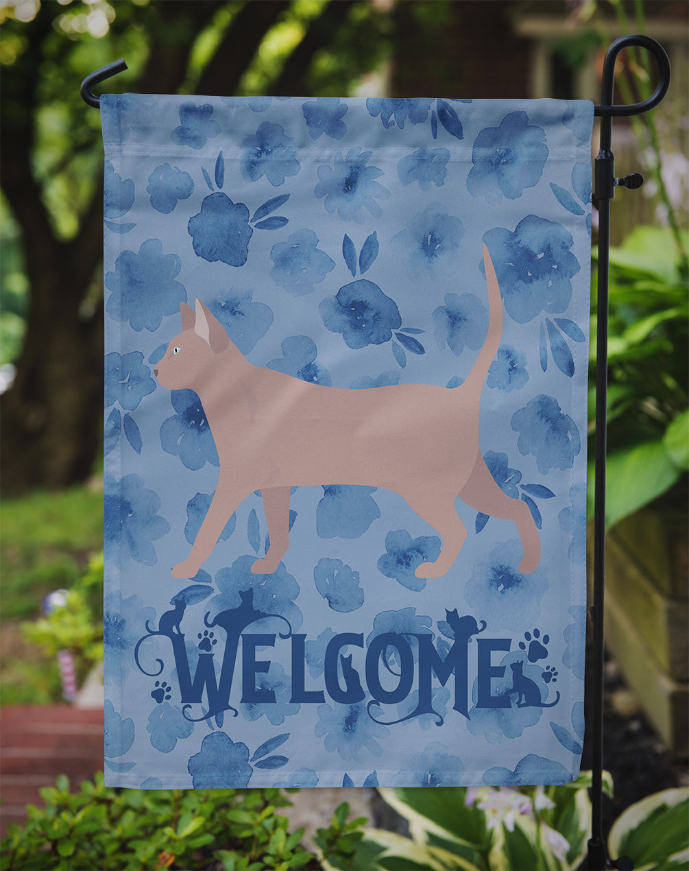 Thai Lilac #2 Cat Welcome Flag Garden Size CK4994GF  the-store.com.