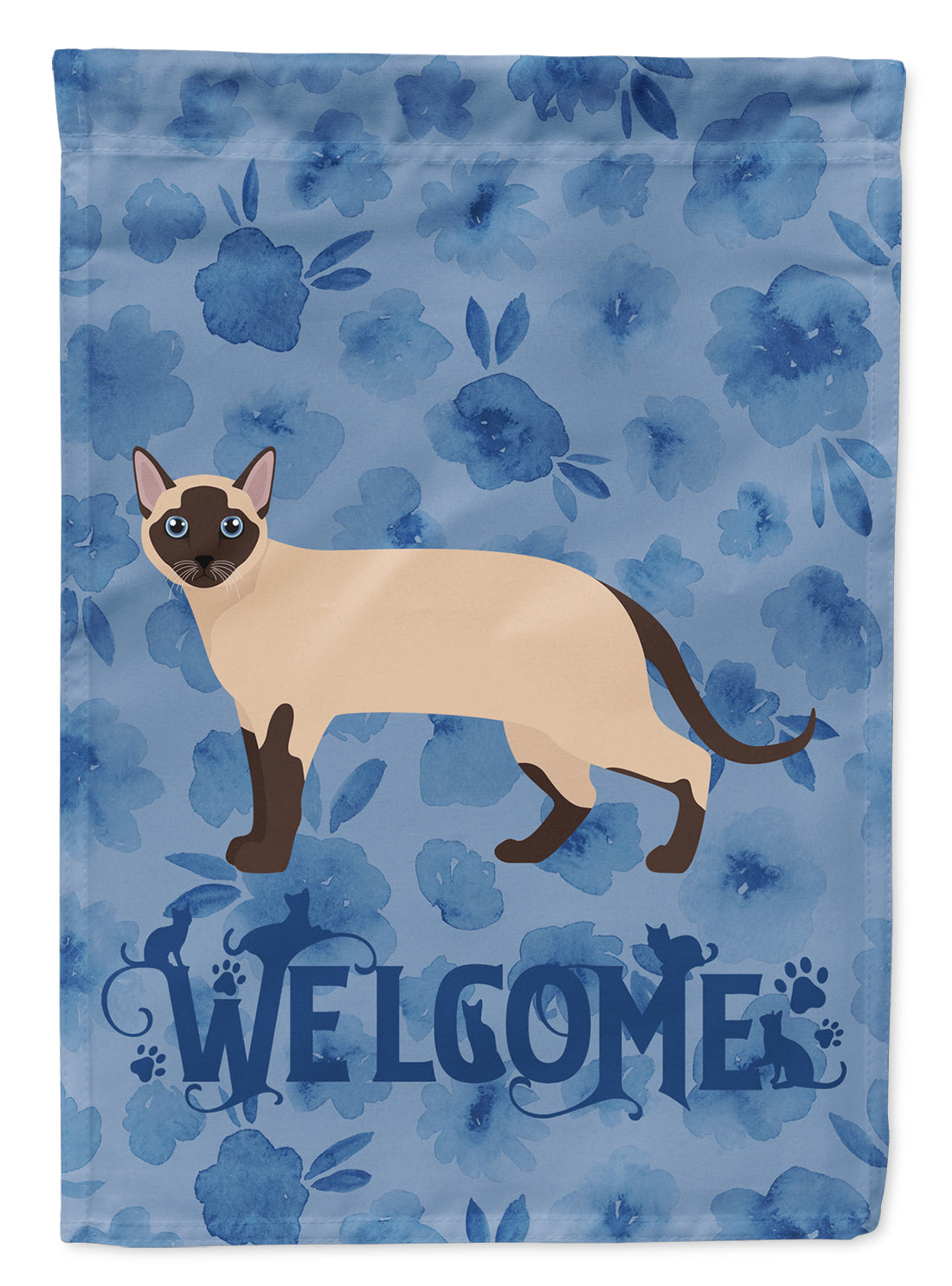 Tonkinese Cat Welcome Flag Canvas House Size CK4995CHF  the-store.com.