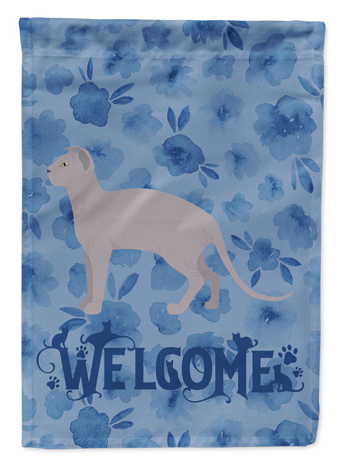 Ukrainian Levkoy #2 Cat Welcome Flag Canvas House Size CK5002CHF  the-store.com.