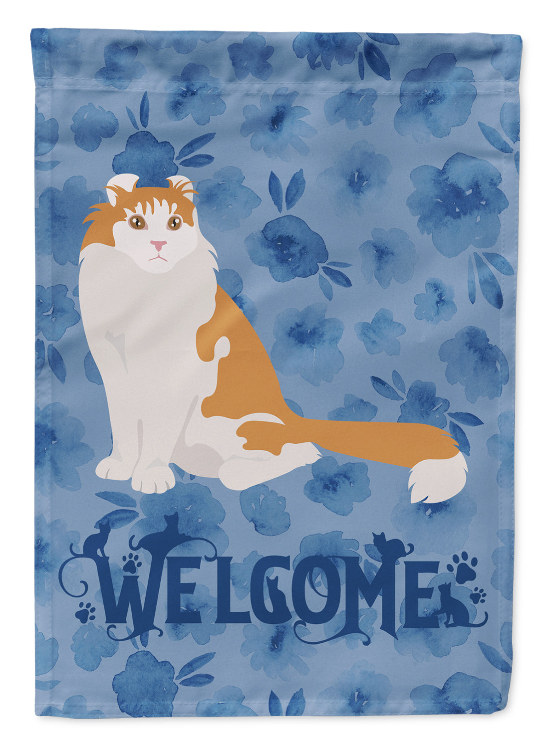 American Curl Cat Welcome Flag Garden Size CK5007GF  the-store.com.