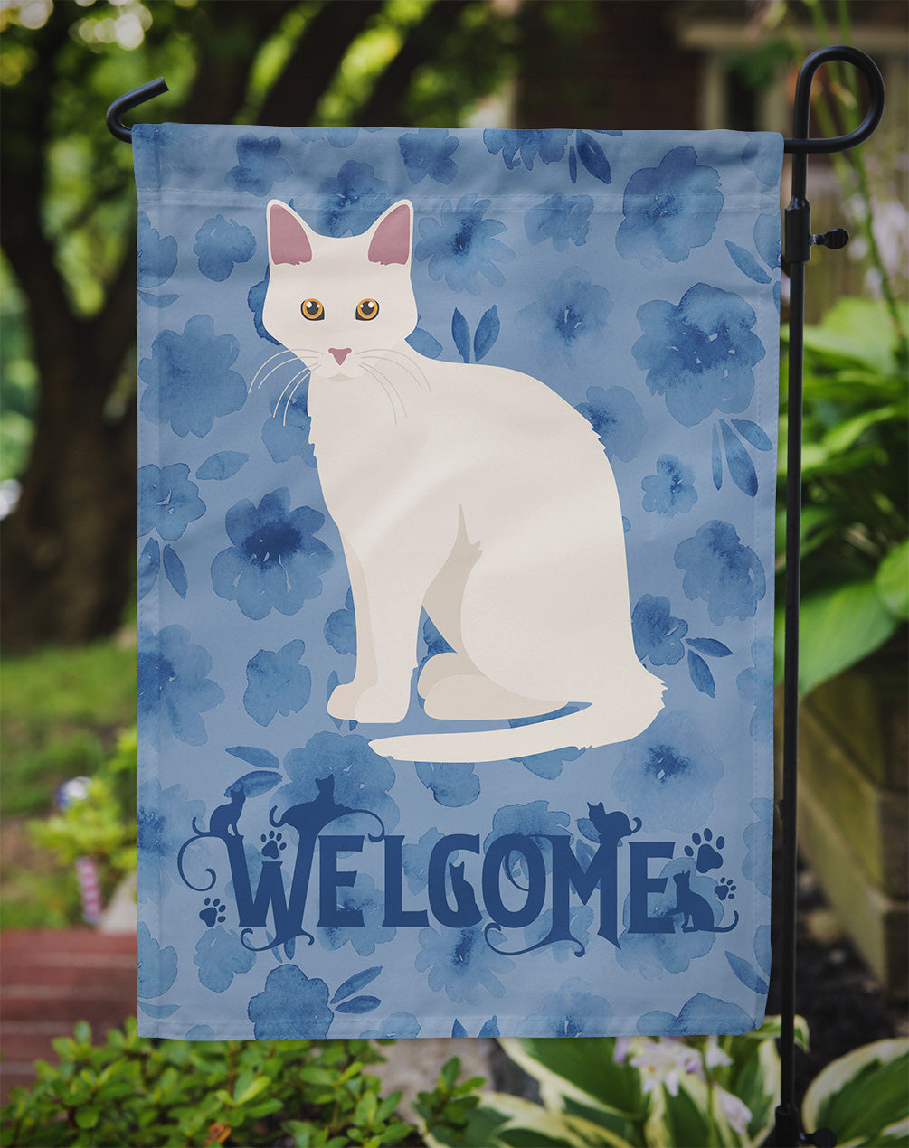 Aphrodite Giant Cat Welcome Flag Garden Size CK5010GF  the-store.com.