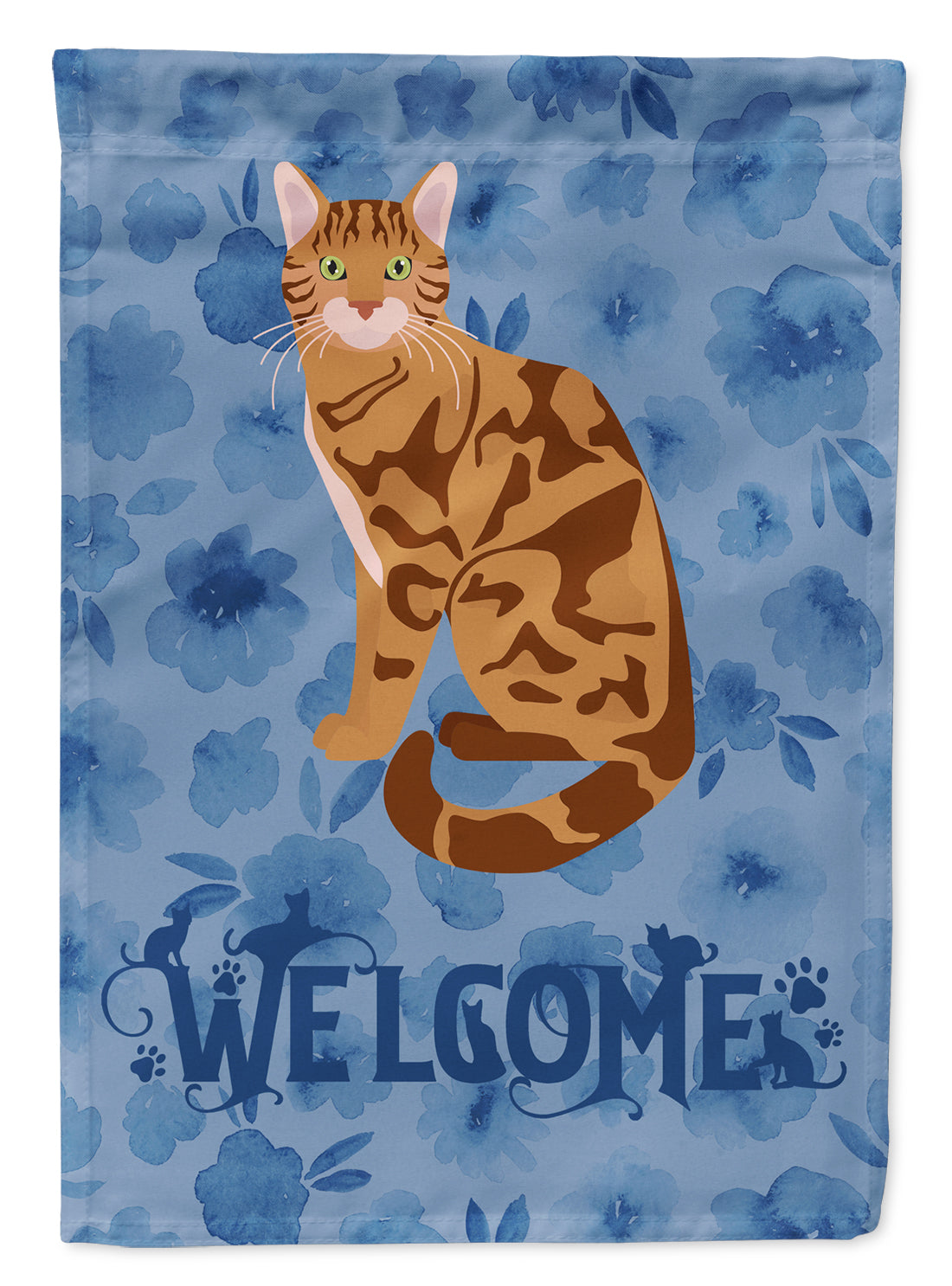 Bengal Cat Welcome Flag Garden Size CK5013GF  the-store.com.