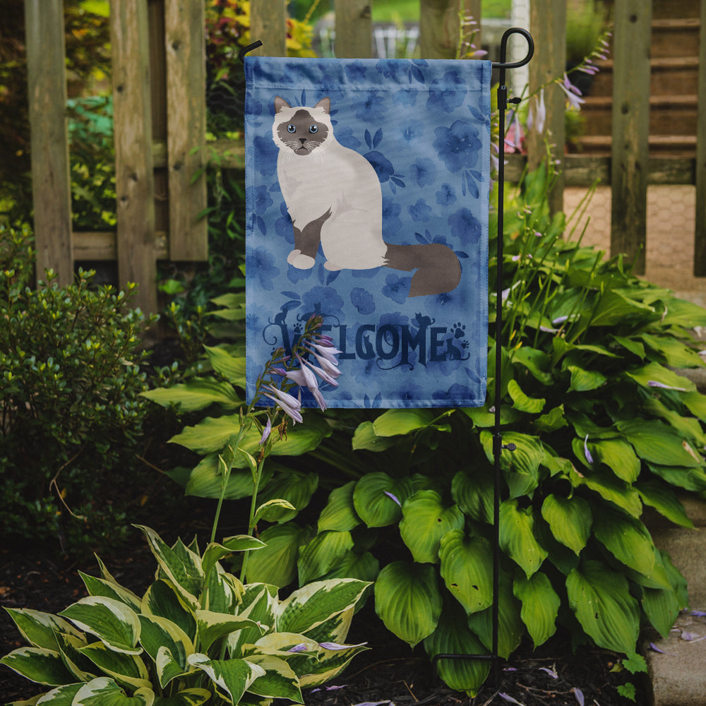 Birman Cat Welcome Flag Garden Size CK5014GF  the-store.com.