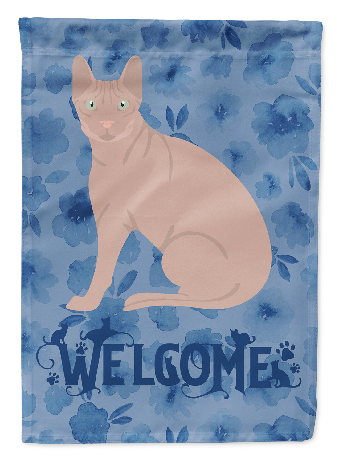 Don Sphynx Cat Welcome Flag Garden Size CK5031GF  the-store.com.