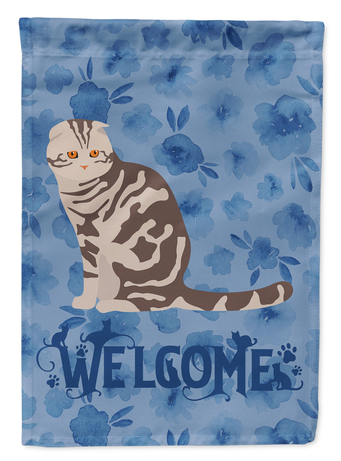 Foldex Exotic Fold Cat Welcome Flag Garden Size CK5034GF  the-store.com.