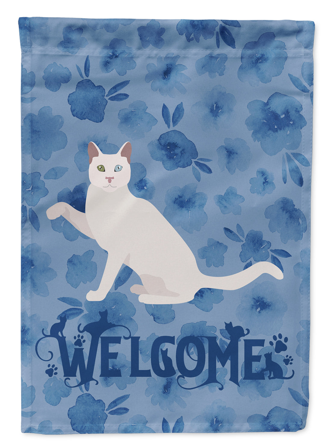 Khao Manee Cat Welcome Flag Garden Size CK5038GF  the-store.com.