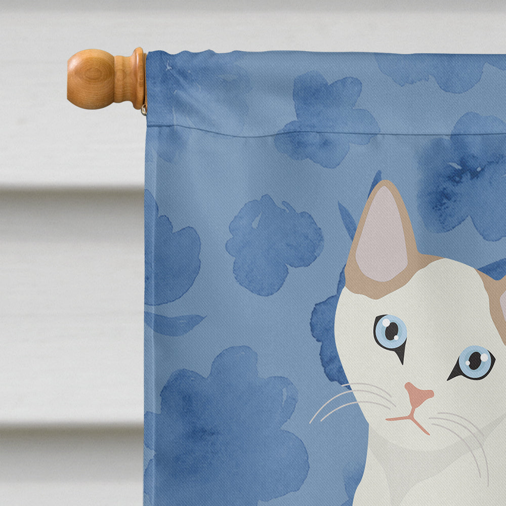 Korean Bobtail Cat Welcome Flag Canvas House Size CK5040CHF  the-store.com.