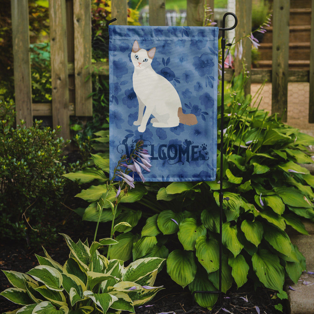 Korean Bobtail Cat Welcome Flag Garden Size CK5040GF  the-store.com.