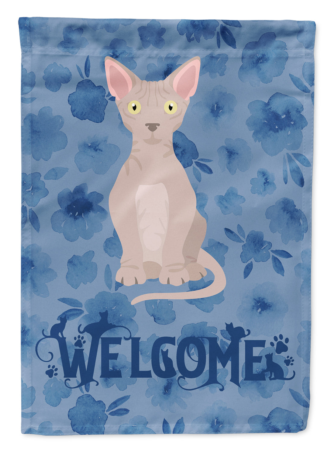 Minskin Cat Welcome Flag Canvas House Size CK5042CHF  the-store.com.