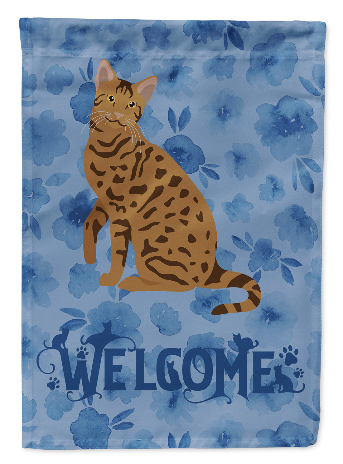 Ocicat #2 Cat Welcome Flag Garden Size CK5046GF  the-store.com.