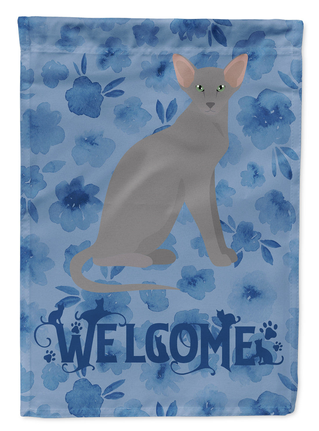 Oriental Shorthair Cat Welcome Flag Garden Size CK5049GF  the-store.com.