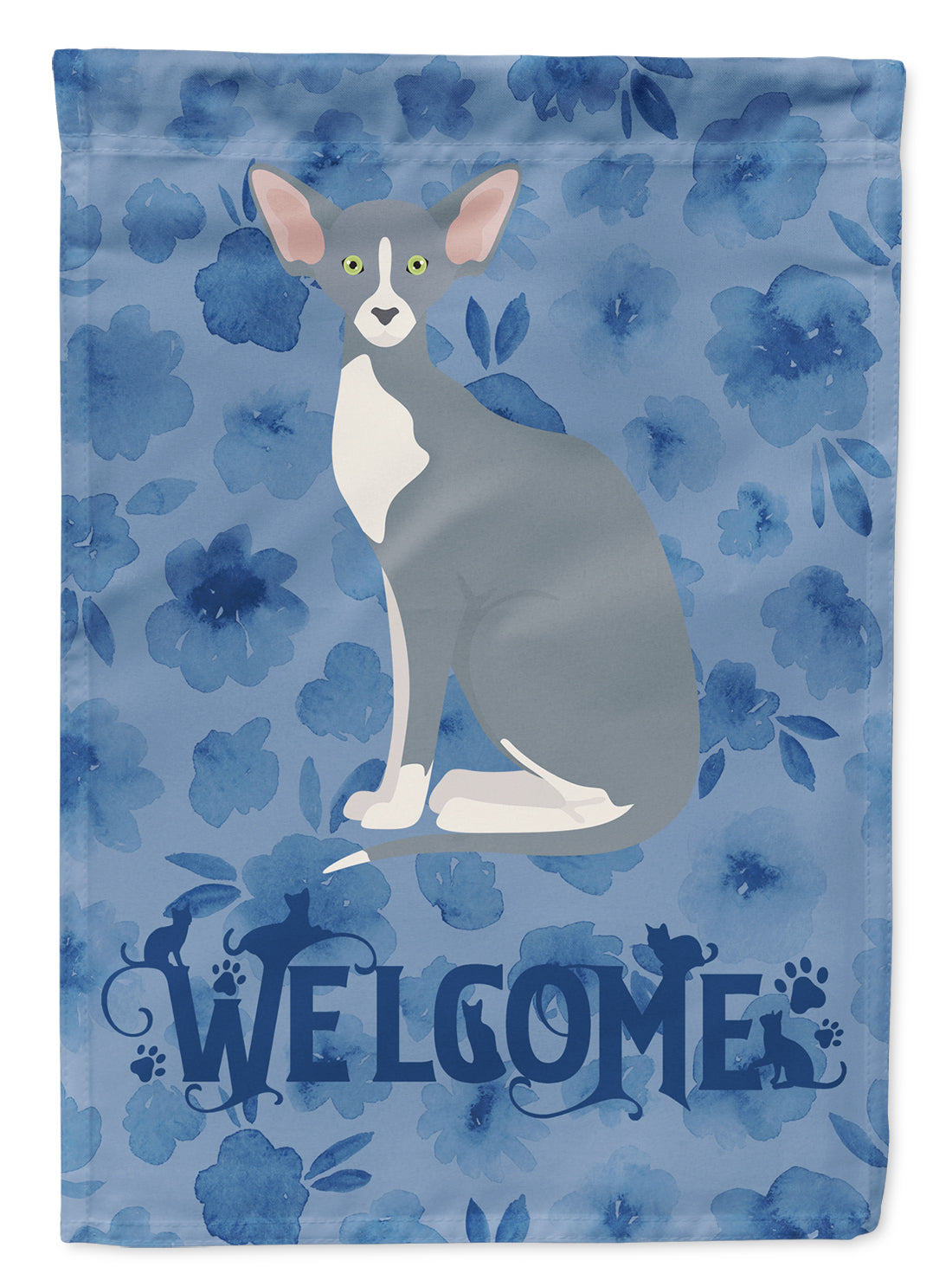 Peterbald Cat Welcome Flag Garden Size CK5051GF  the-store.com.