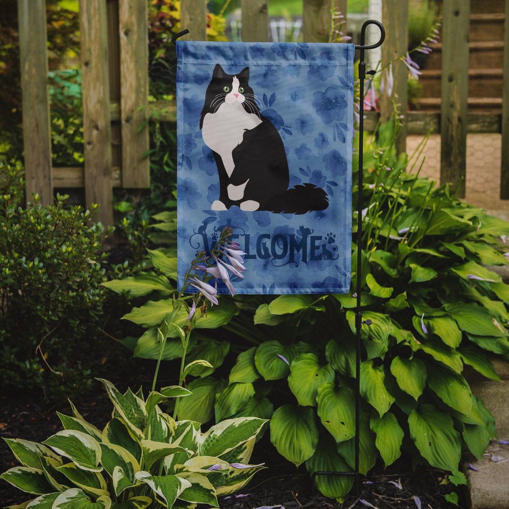 Ragamuffin Cat Welcome Flag Garden Size CK5053GF  the-store.com.