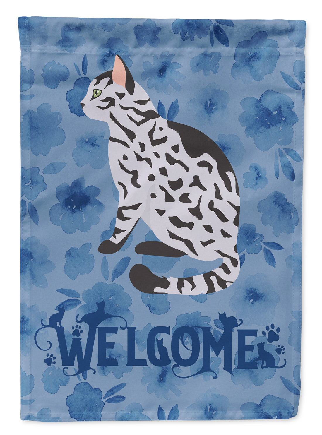 Serengeti Cat Welcome Flag Canvas House Size CK5057CHF  the-store.com.