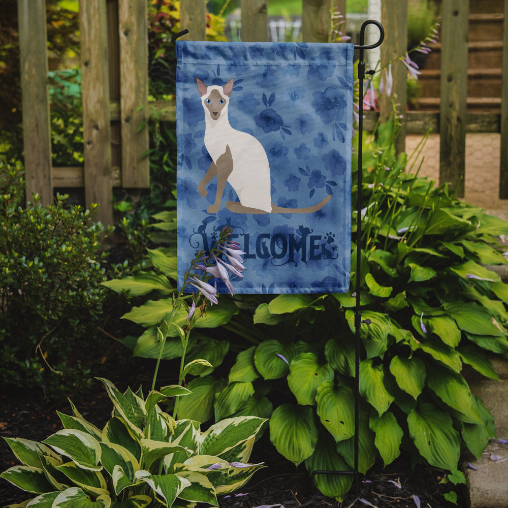 Siamese Modern Cat Welcome Flag Garden Size CK5058GF  the-store.com.