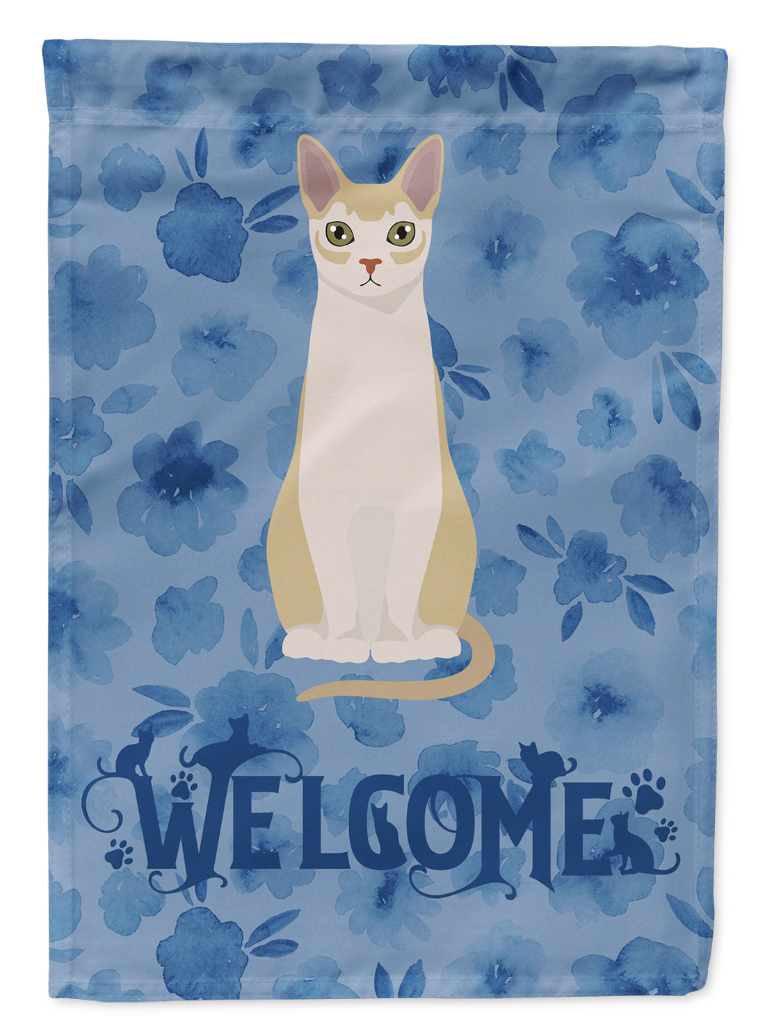 Singapura #2 Cat Welcome Flag Canvas House Size CK5062CHF  the-store.com.