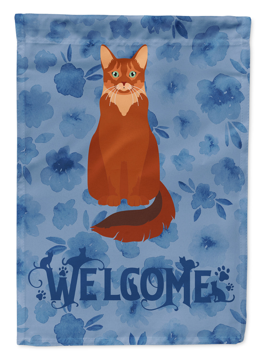 Somali Cat Welcome Flag Garden Size CK5065GF  the-store.com.