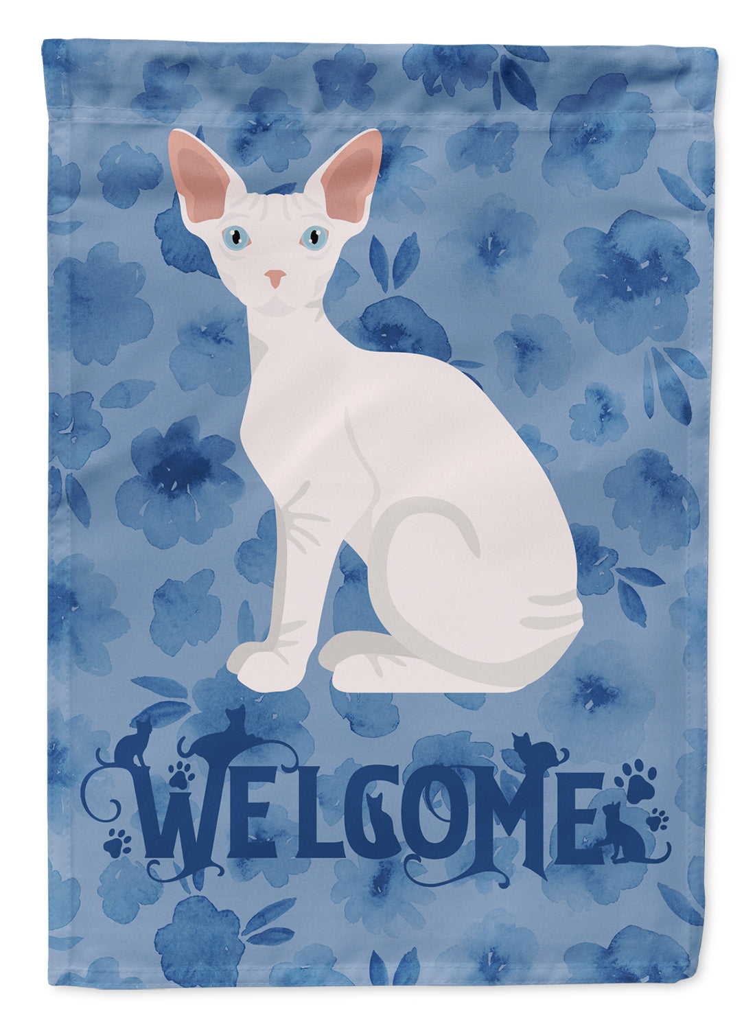 Sphynx Cat Welcome Flag Garden Size CK5066GF  the-store.com.