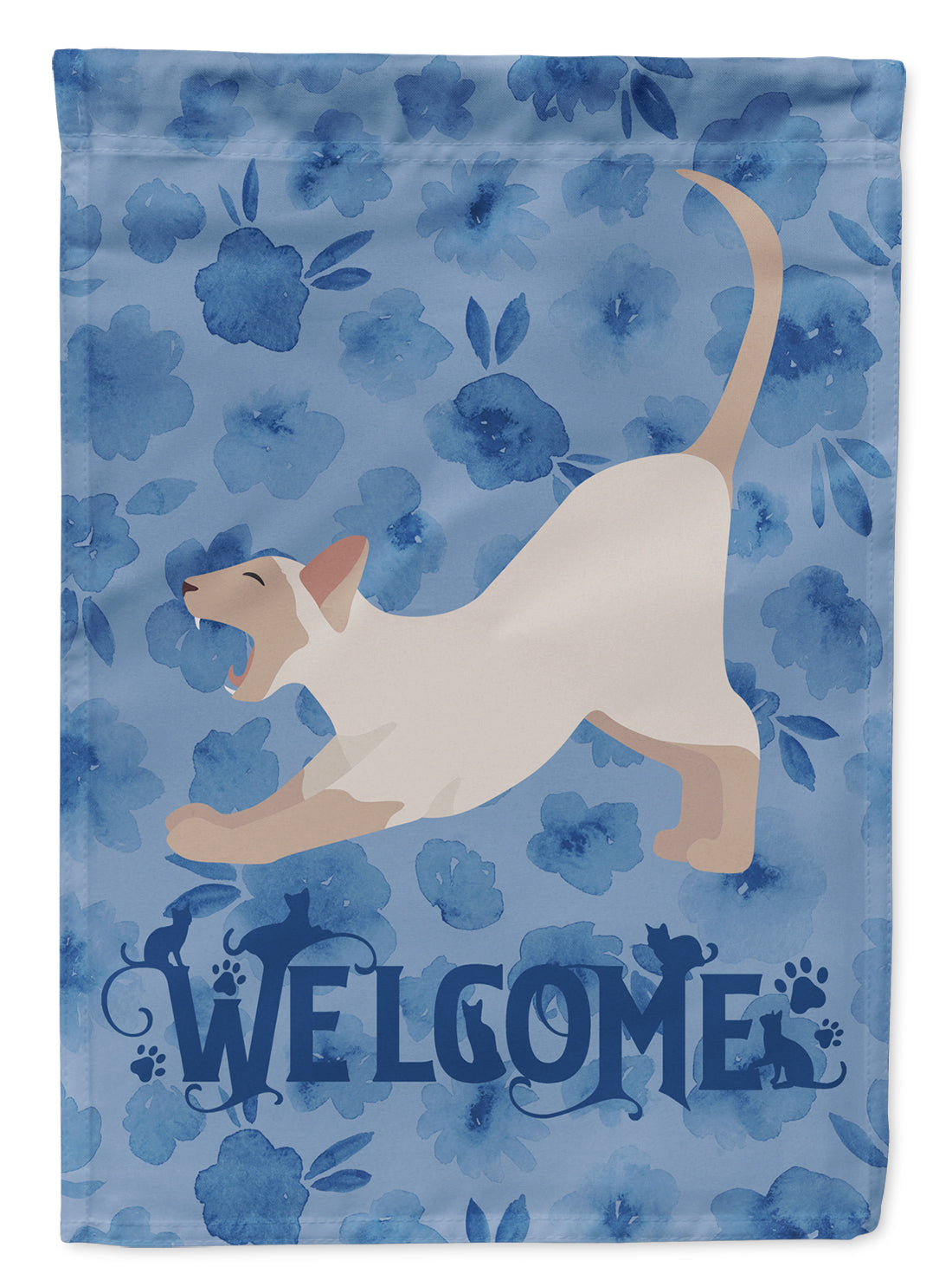 Thai Lilac Cat Welcome Flag Garden Size CK5070GF  the-store.com.