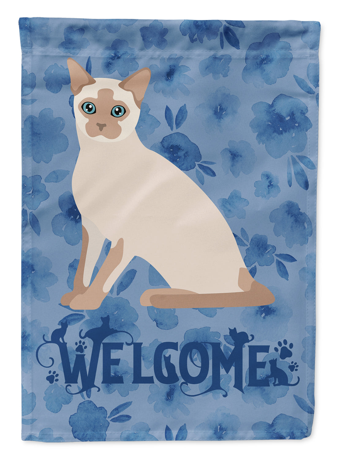 Tonkinese Cat Welcome Flag Garden Size CK5071GF  the-store.com.