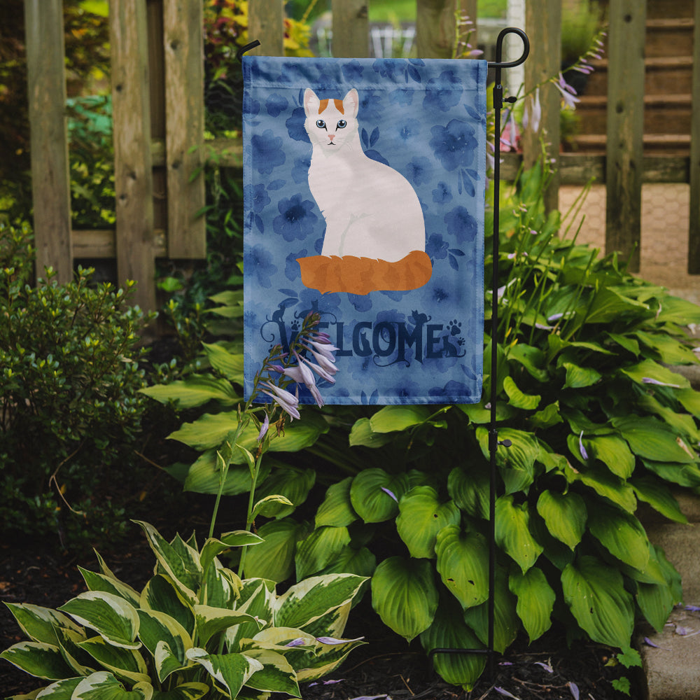 Turkish Van Cat Welcome Flag Garden Size CK5074GF  the-store.com.