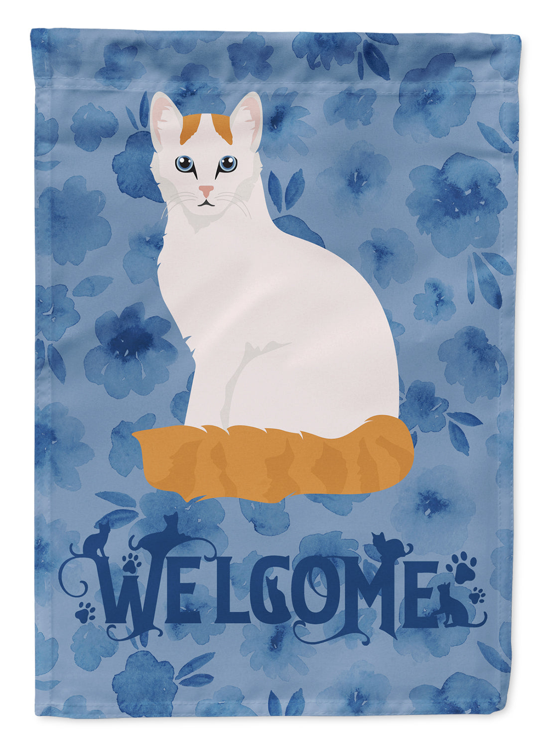 Turkish Van Cat Welcome Flag Garden Size CK5074GF  the-store.com.