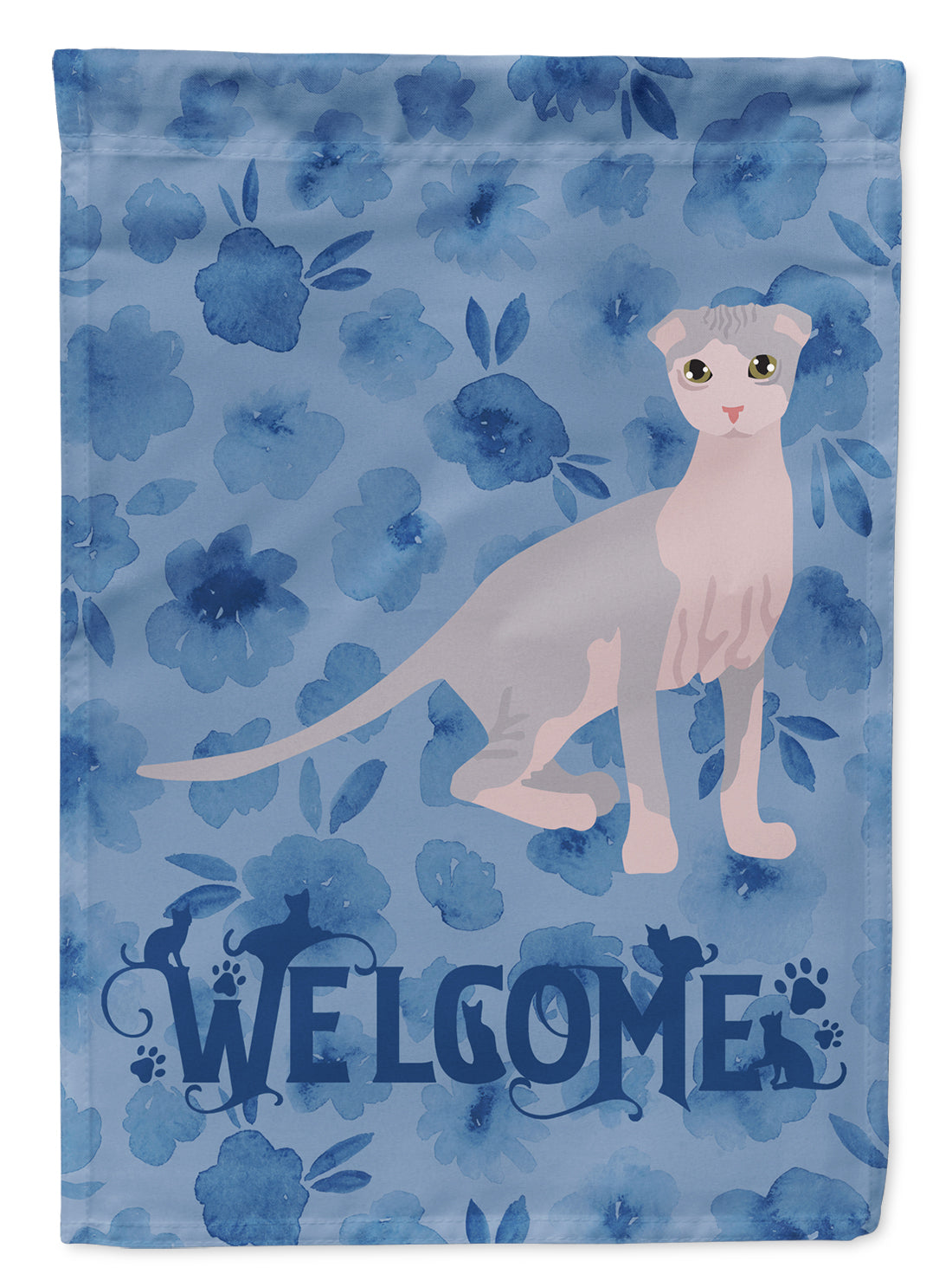 Ukrainian Levkoy Cat Welcome Flag Garden Size CK5075GF  the-store.com.