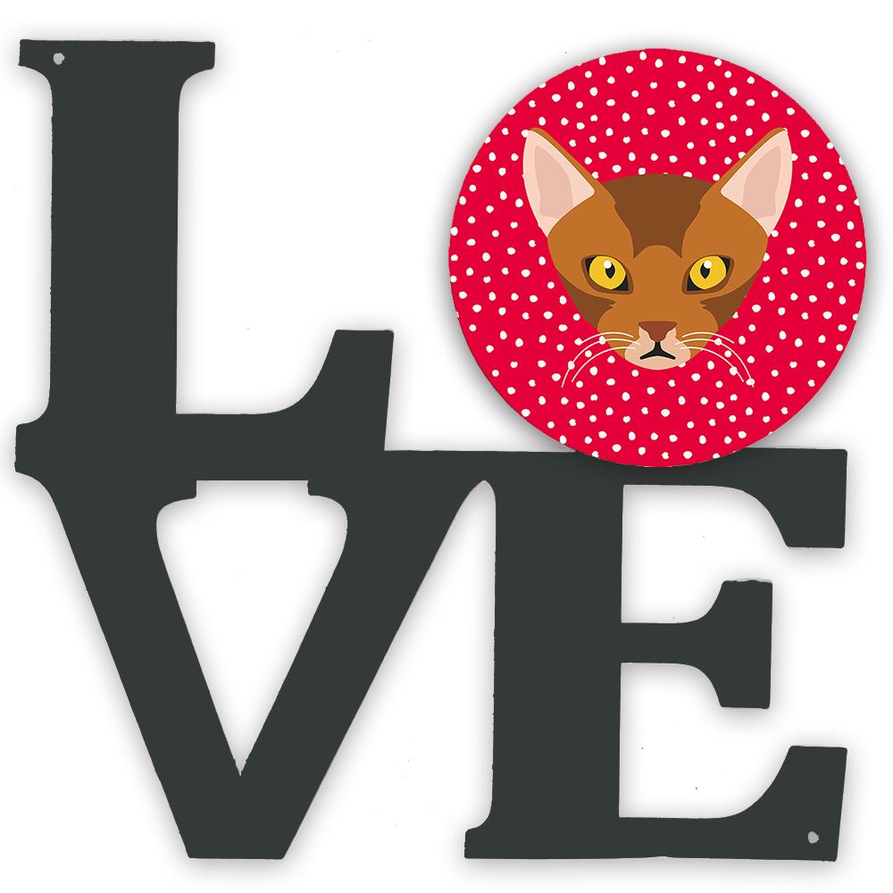 Abyssinian Cat Love Metal Wall Artwork LOVE CK5077WALV by Caroline&#39;s Treasures