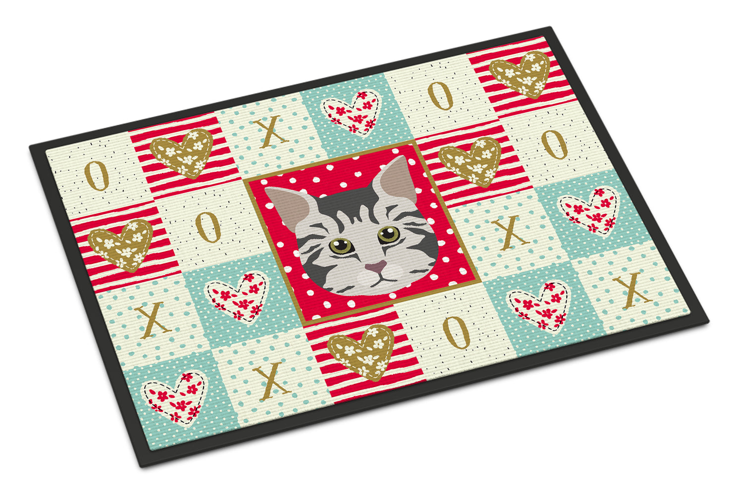 American Bobtail Cat Love Indoor or Outdoor Mat 18x27 CK5079MAT - the-store.com