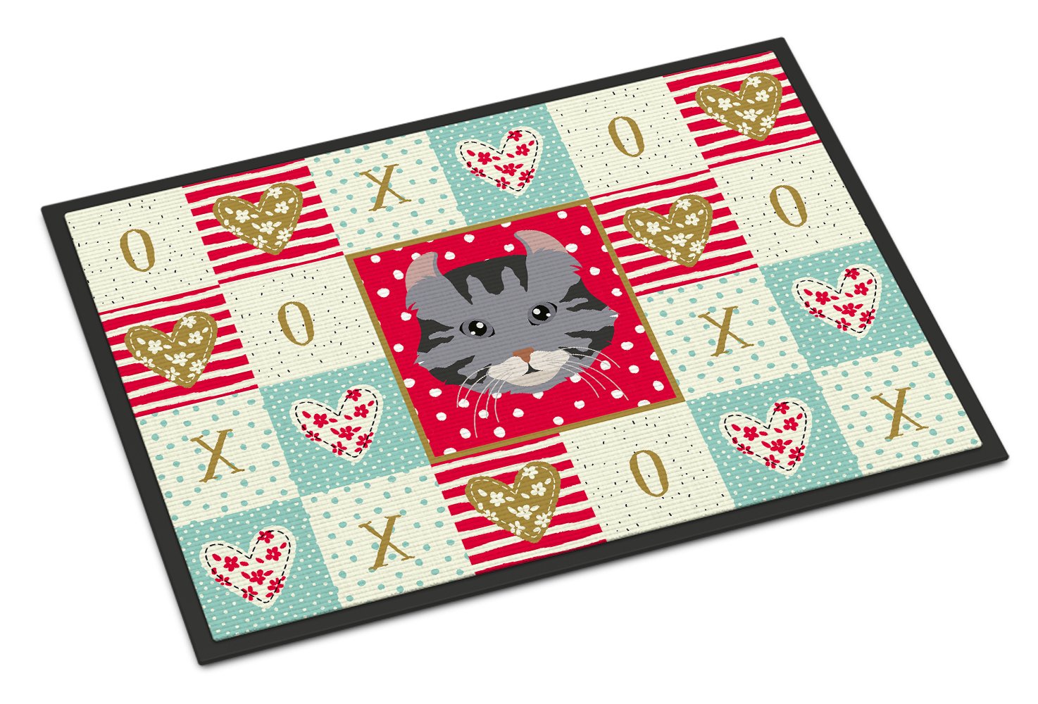 American Curl Cat Love Indoor or Outdoor Mat 24x36 CK5080JMAT by Caroline's Treasures