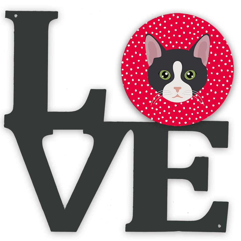 American Polydactyl Cat Love Metal Wall Artwork LOVE CK5081WALV by Caroline's Treasures