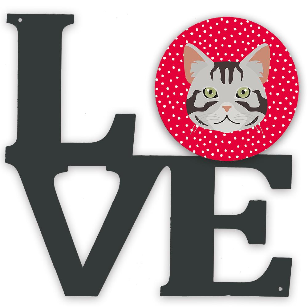 American Shorthair Cat Love Metal Wall Artwork LOVE CK5082WALV by Caroline's Treasures