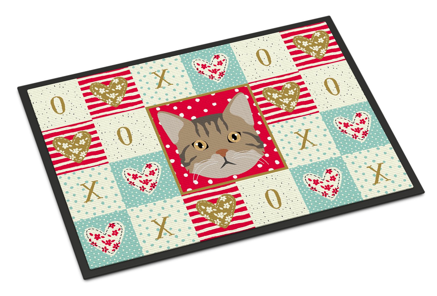 American Wirehair Cat Love Indoor or Outdoor Mat 24x36 CK5083JMAT by Caroline's Treasures