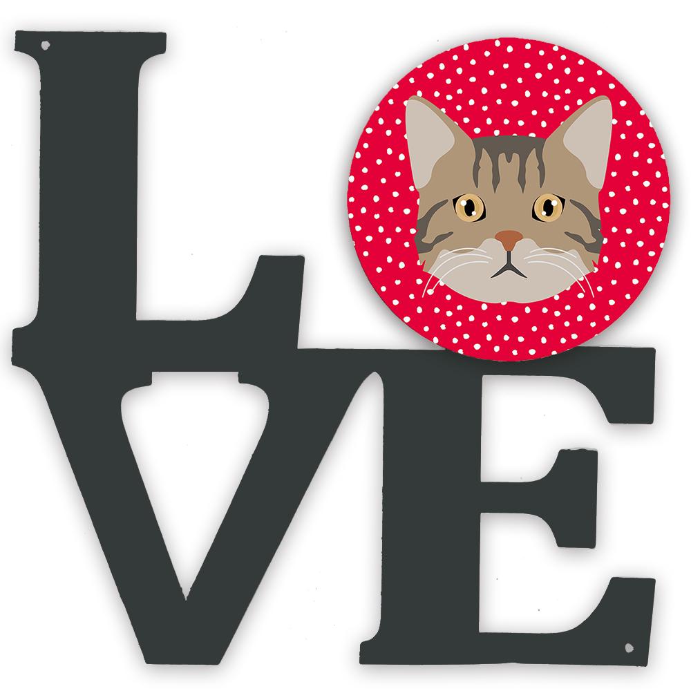 American Wirehair Cat Love Metal Wall Artwork LOVE CK5083WALV by Caroline's Treasures