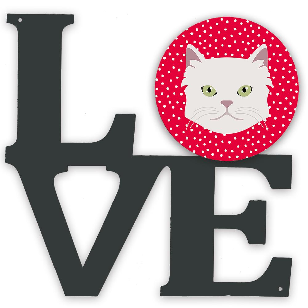 Asian Semi Longhaired Cat Love Metal Wall Artwork LOVE CK5085WALV by Caroline&#39;s Treasures