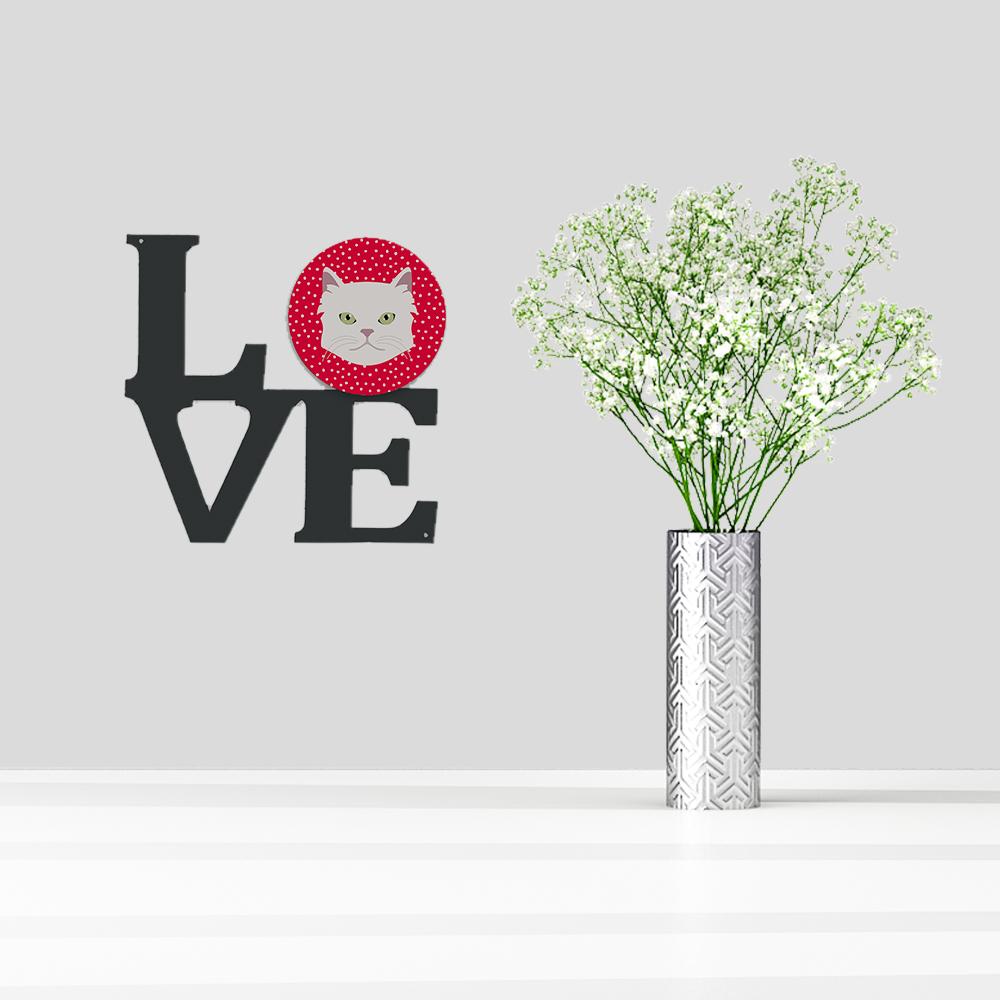 Asian Semi Longhaired Cat Love Metal Wall Artwork LOVE CK5085WALV by Caroline's Treasures