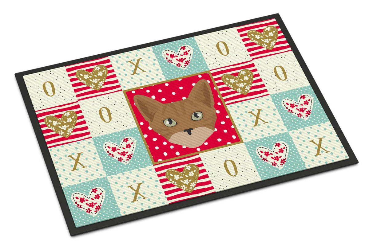 Australian Mist Cat Love Indoor or Outdoor Mat 24x36 CK5086JMAT by Caroline&#39;s Treasures