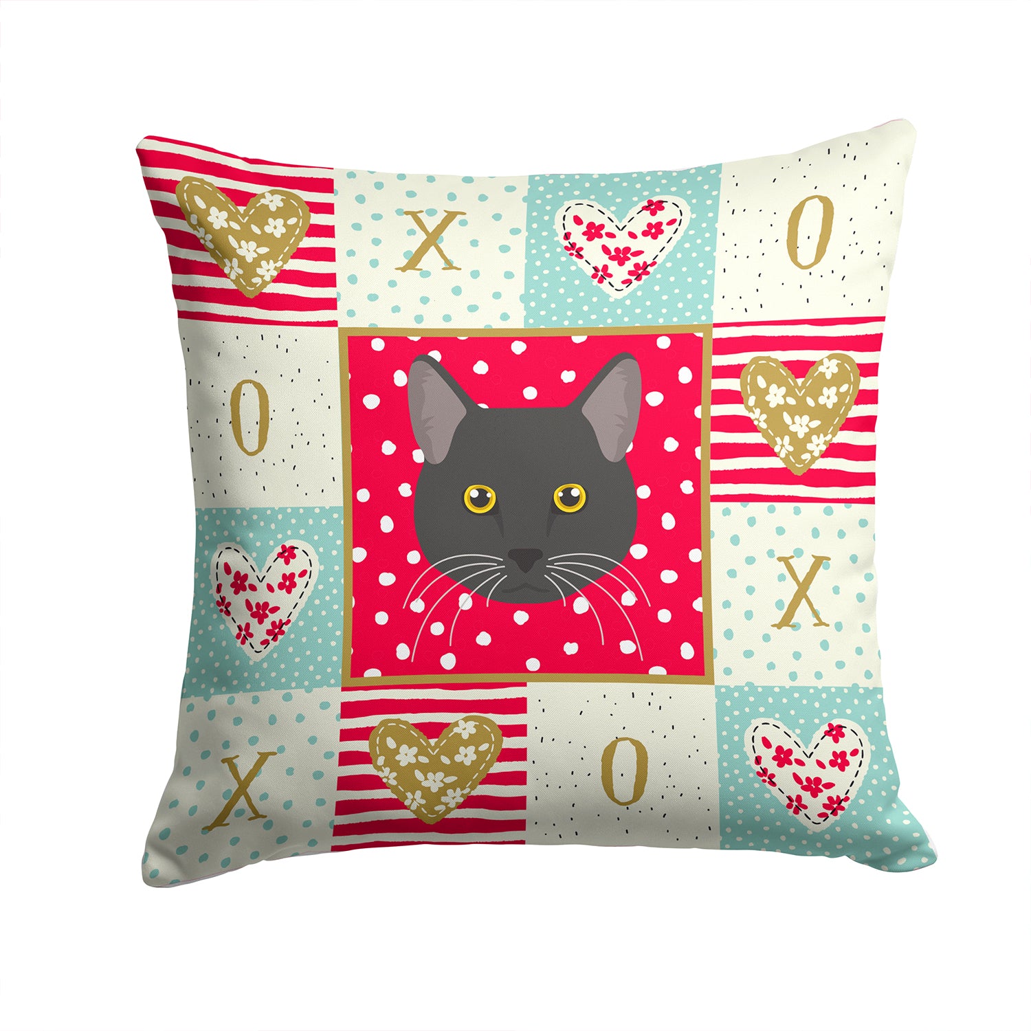 Bombay Cat Love Fabric Decorative Pillow CK5091PW1414 - the-store.com