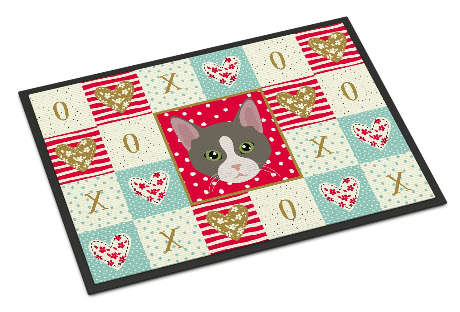 Brazilian Shorthair Cat Love Indoor or Outdoor Mat 24x36 CK5092JMAT by Caroline's Treasures