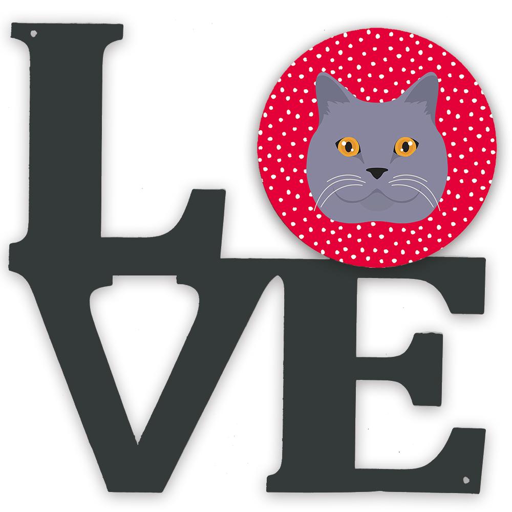 British Shorthair Cat Love Metal Wall Artwork LOVE CK5095WALV by Caroline&#39;s Treasures