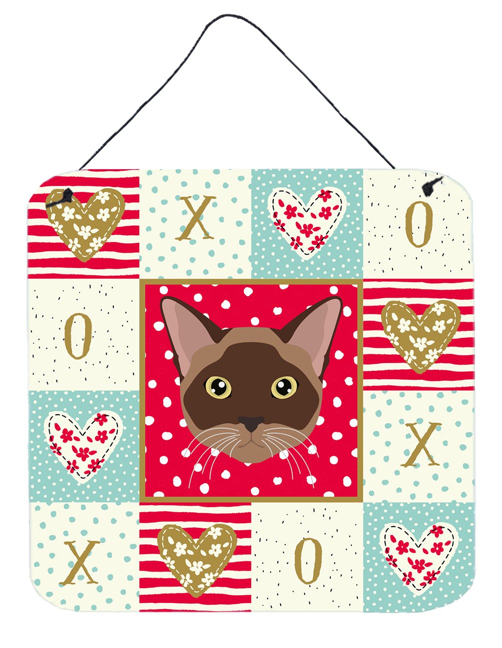 Burmese Cat Love Wall or Door Hanging Prints CK5096DS66 by Caroline's Treasures