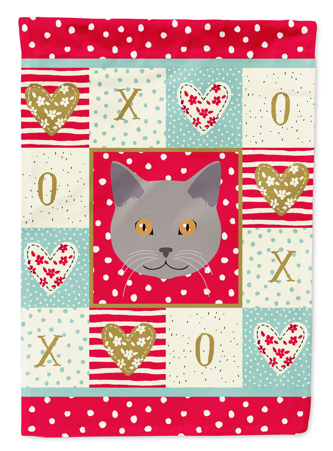 Chartreux Cat Flag Garden Size CK5100GF  the-store.com.