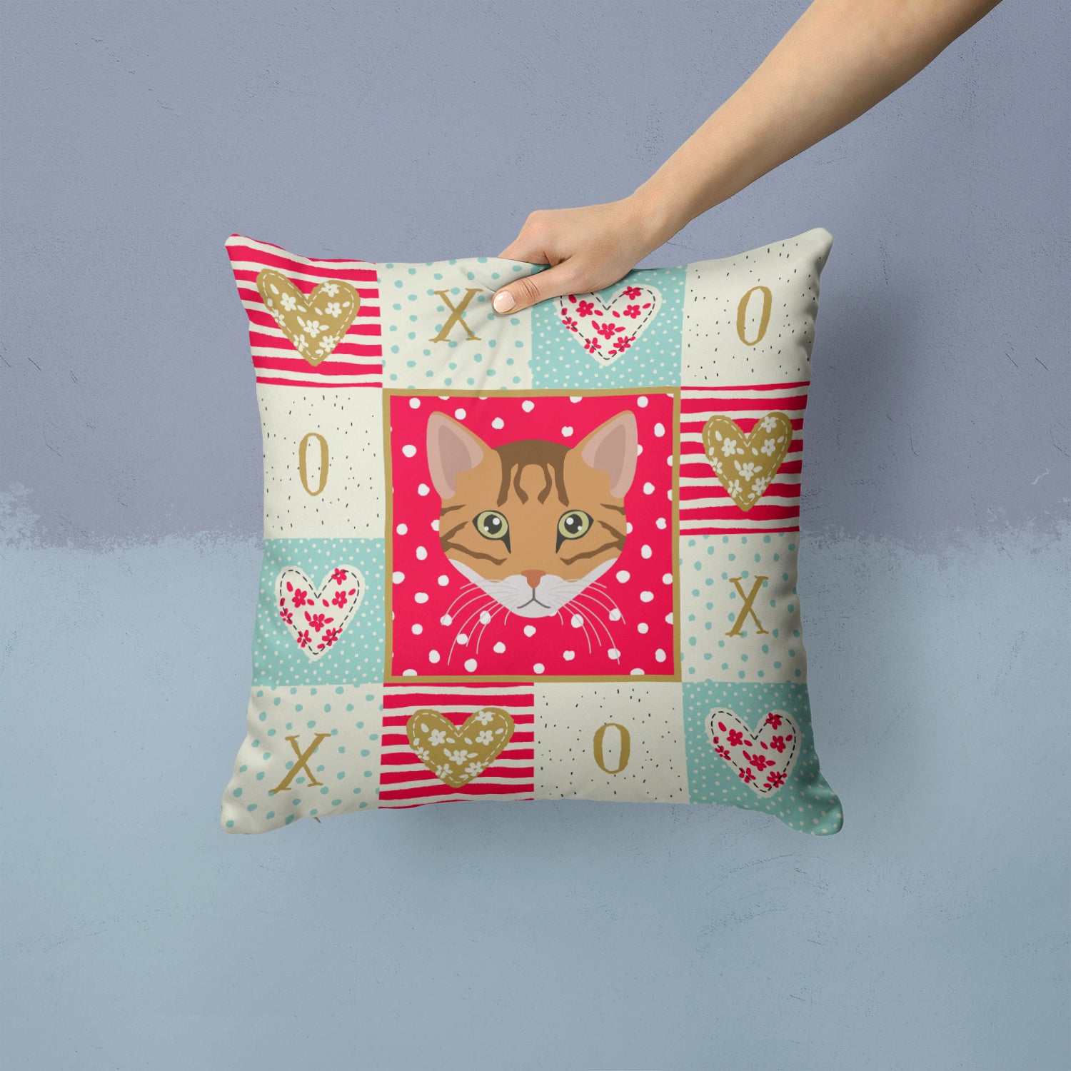 Cheetoh Cat Love Fabric Decorative Pillow CK5102PW1414 - the-store.com